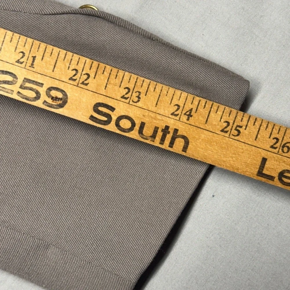 Christian Dior Monsieur Vintage Blazer 38R Taupe Gold Crest Buttons Union Made